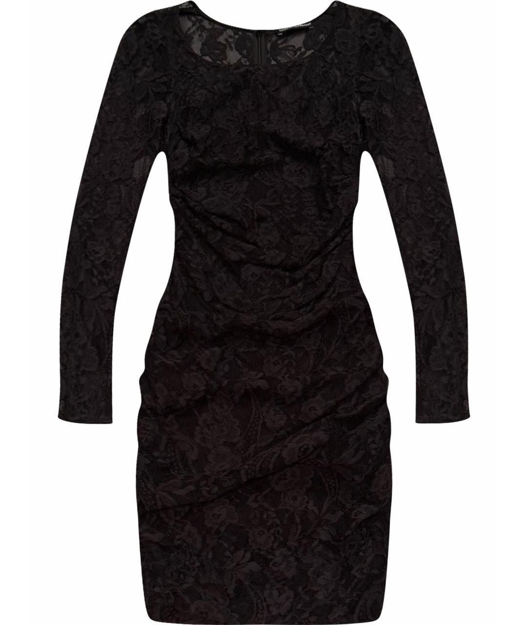 DOLCE&GABBANA Черное кружевное платье, фото 1