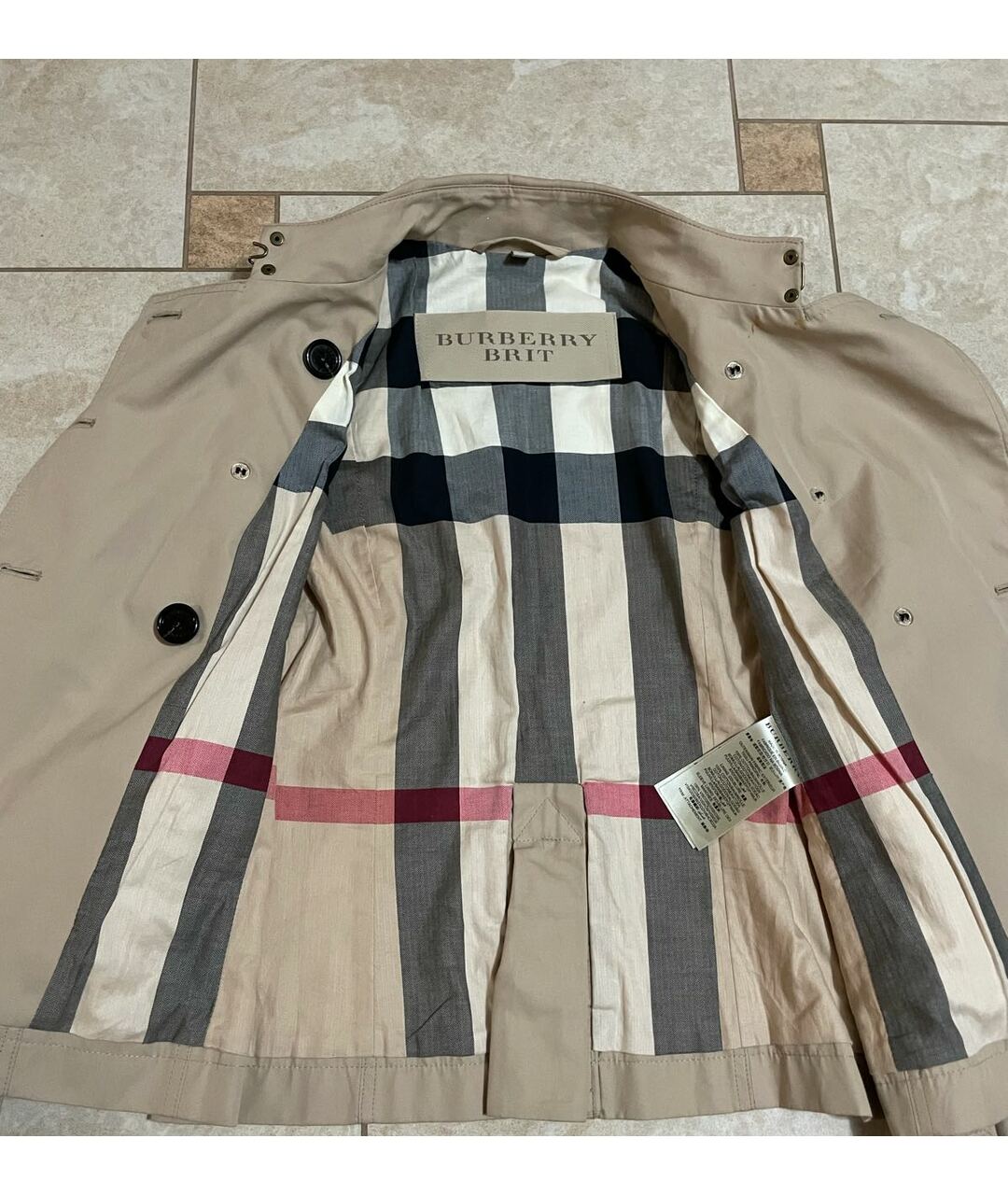 BURBERRY BRIT Бежевое пальто, фото 4