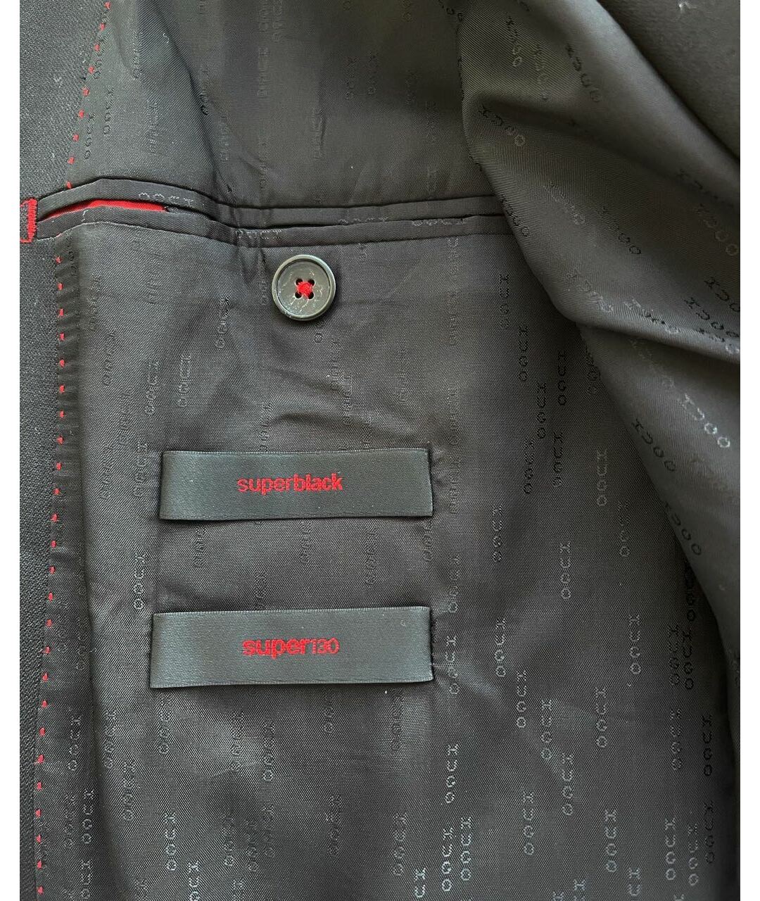 HUGO BOSS Черный шерстяной пиджак, фото 2