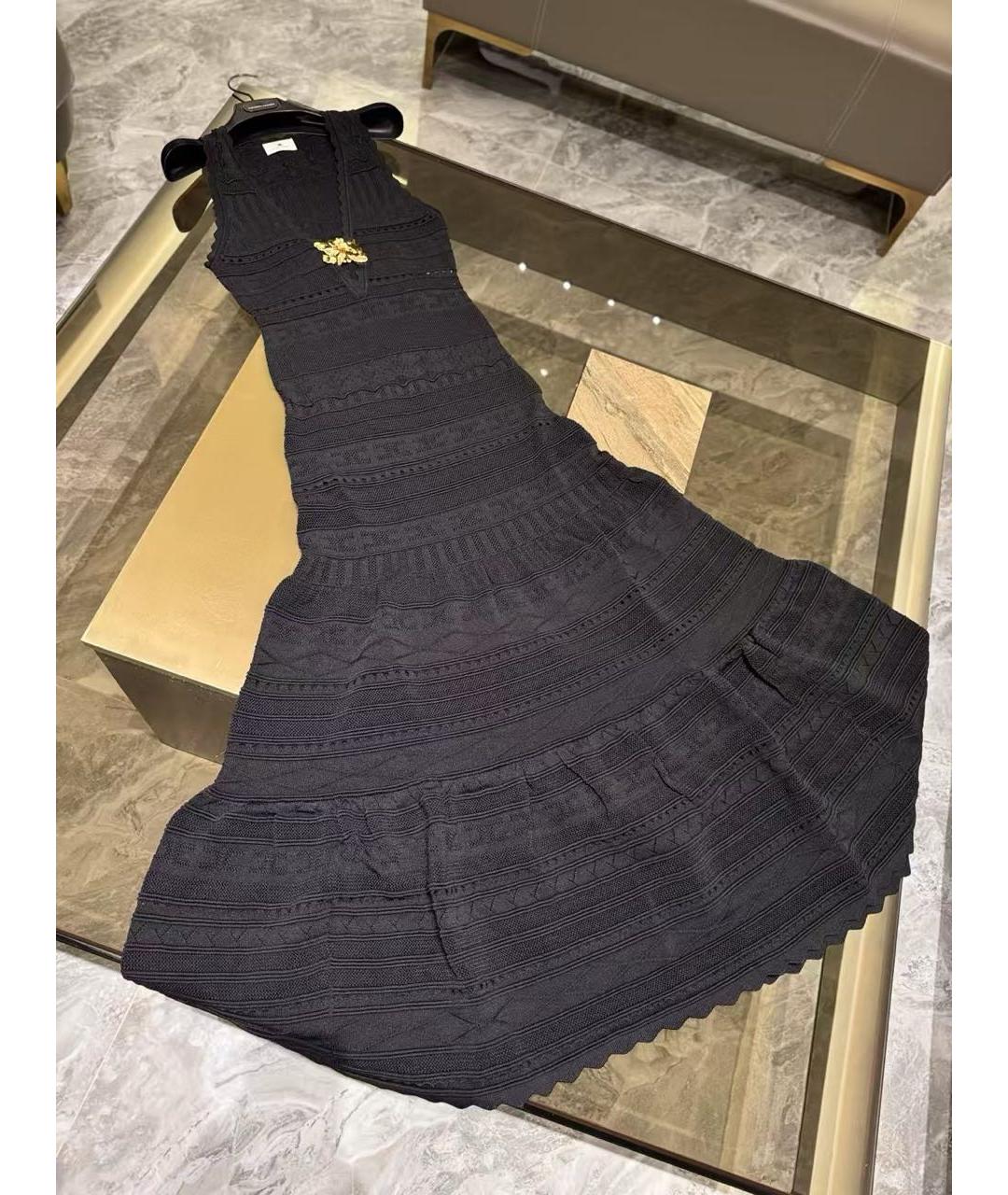 ELISABETTA FRANCHI Черное полиэстеровое вечернее платье, фото 2