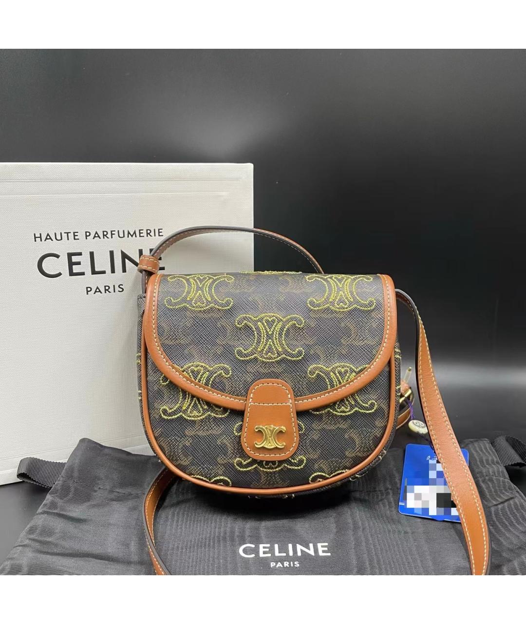CELINE Коричневая сумка через плечо, фото 2