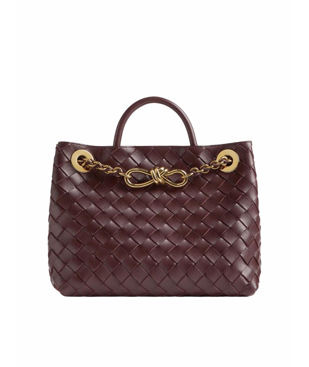 BOTTEGA VENETA Коричневая кожаная сумка с короткими ручками, фото 1