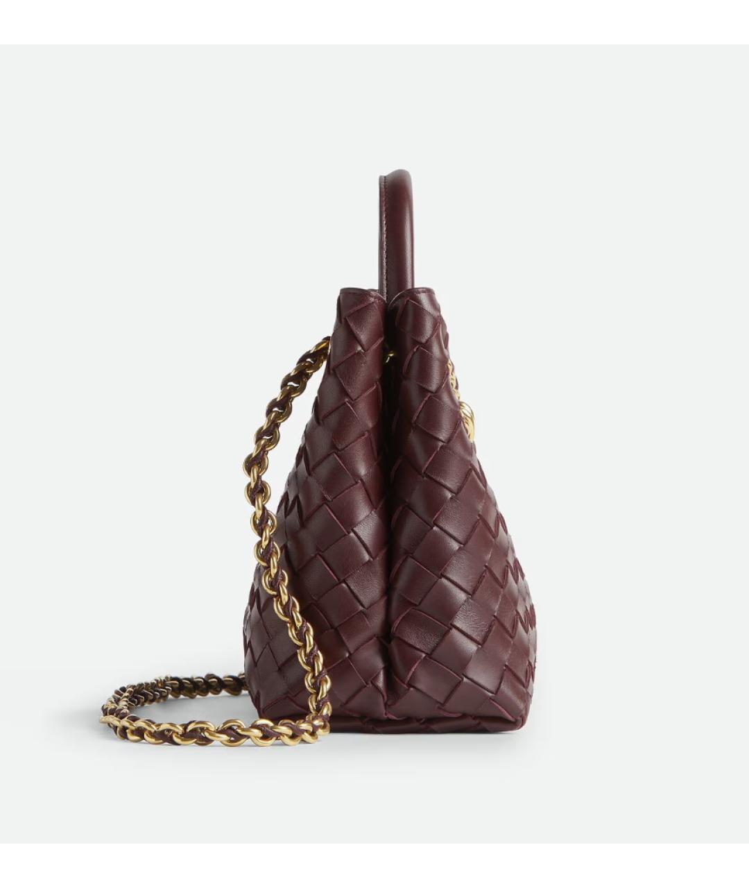 BOTTEGA VENETA Коричневая кожаная сумка с короткими ручками, фото 3