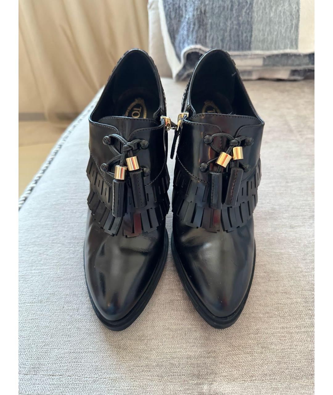 TOD'S Черные кожаные ботильоны, фото 2