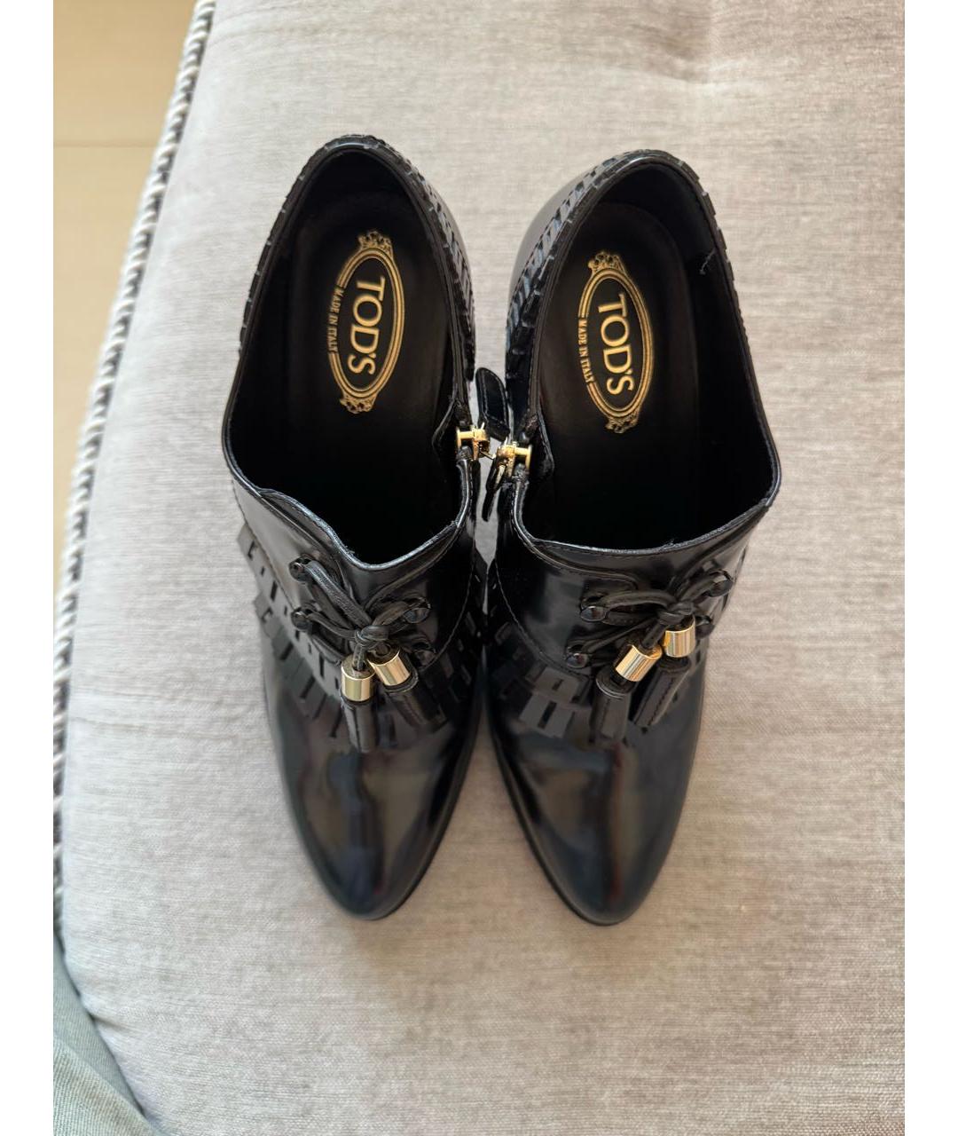TOD'S Черные кожаные ботильоны, фото 5