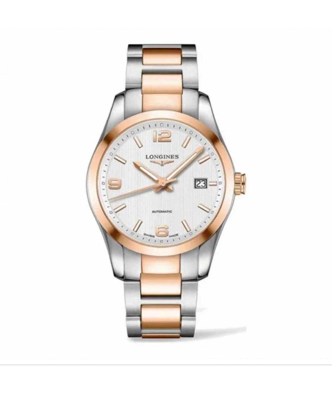 LONGINES Белые часы из розового золота, фото 1