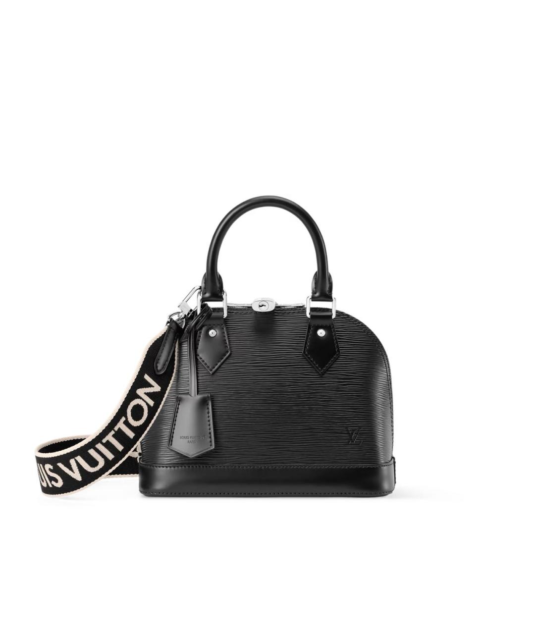 LOUIS VUITTON Черная кожаная сумка с короткими ручками, фото 2