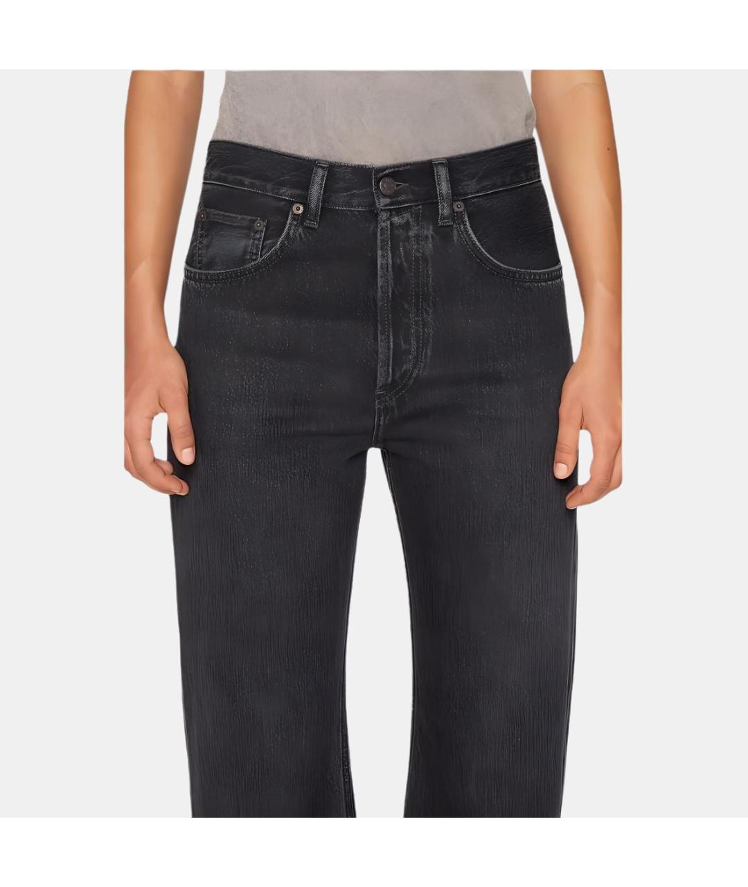 ACNE STUDIOS Черные хлопковые прямые джинсы, фото 2
