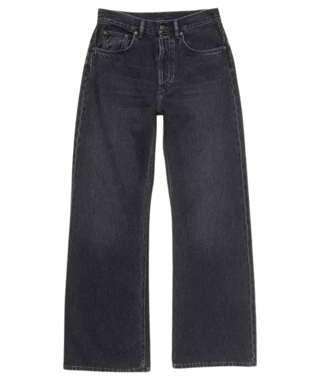 ACNE STUDIOS Черные хлопковые прямые джинсы, фото 1