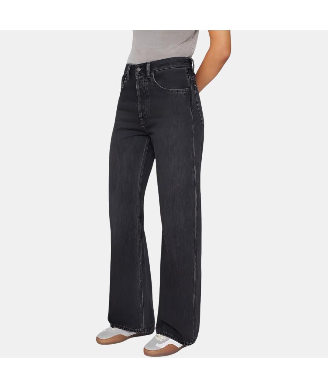 ACNE STUDIOS Черные хлопковые прямые джинсы, фото 3