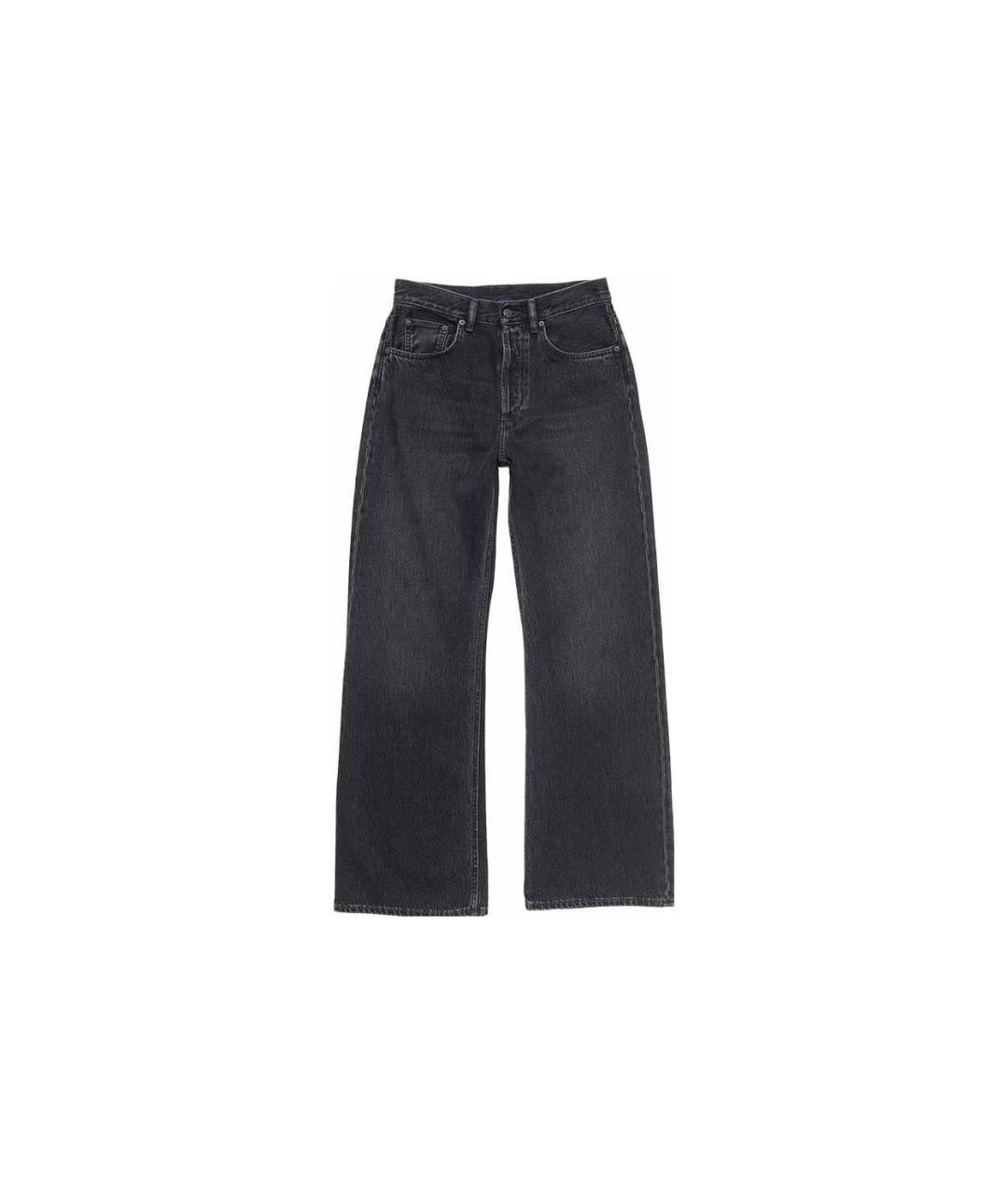 ACNE STUDIOS Черные хлопковые прямые джинсы, фото 4