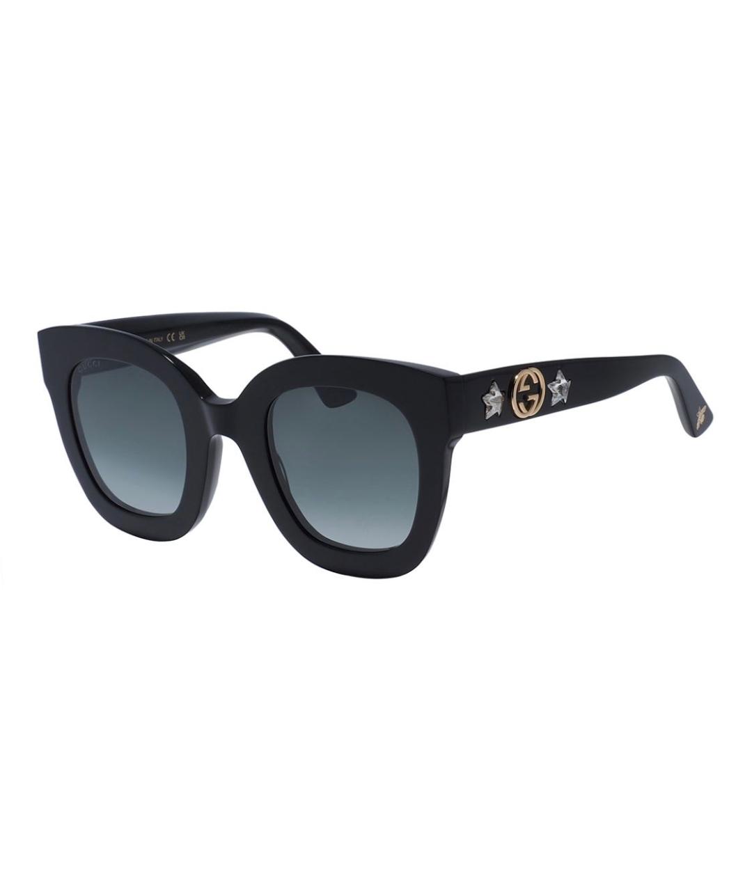 GUCCI Антрацитовые пластиковые солнцезащитные очки, фото 2