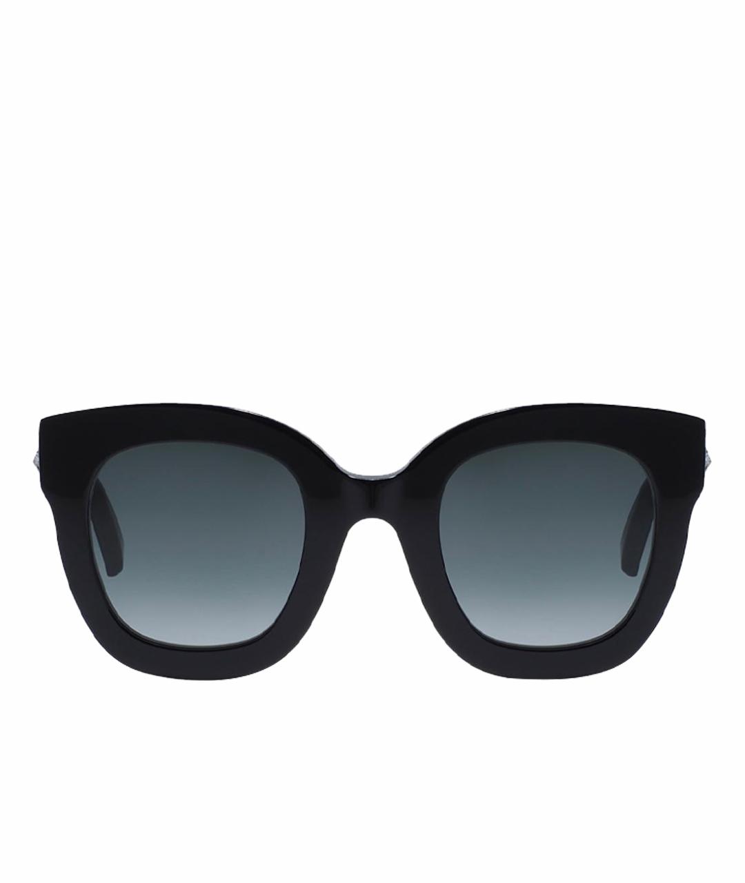 GUCCI Антрацитовые пластиковые солнцезащитные очки, фото 1