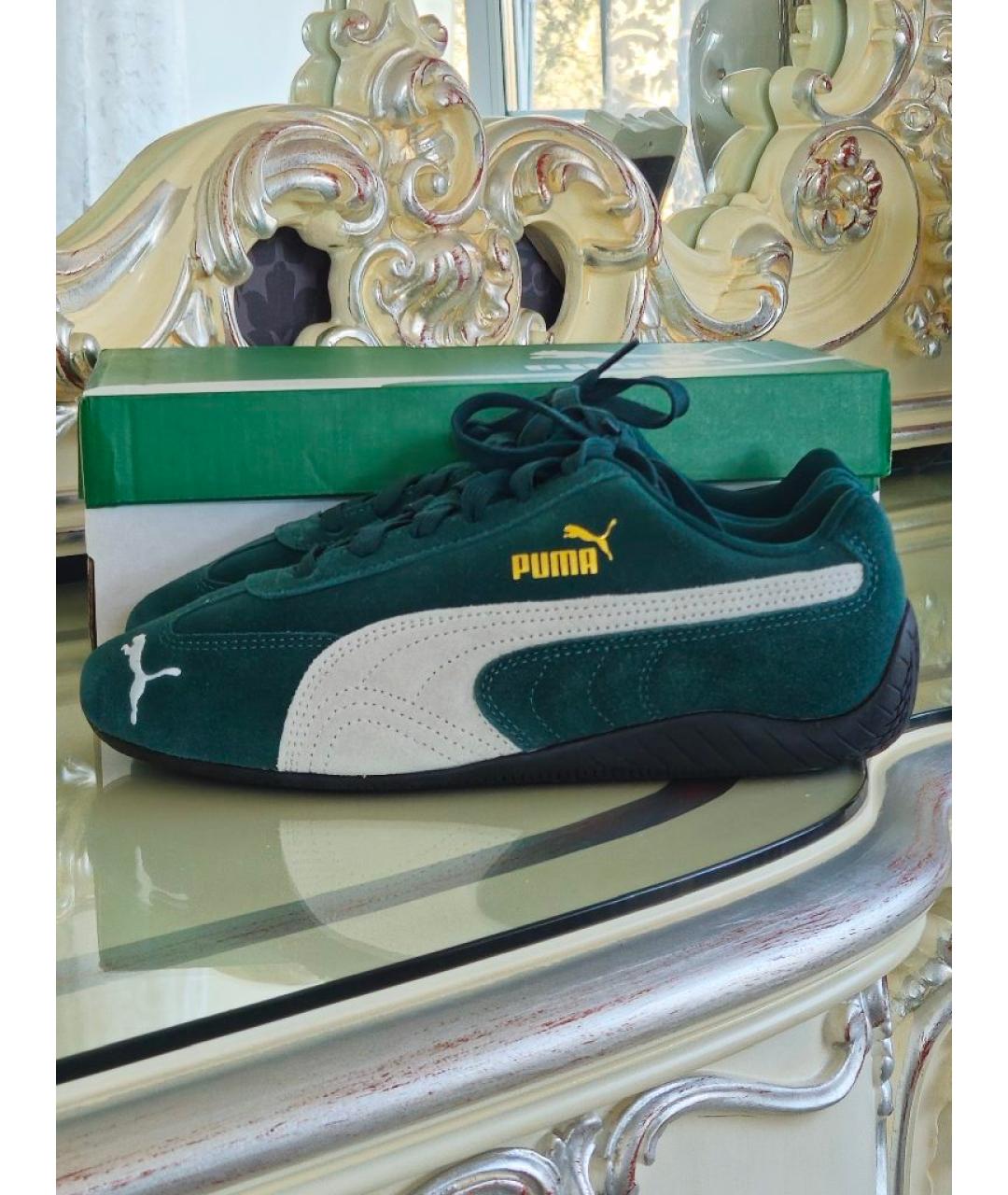 PUMA Зеленые замшевые кеды, фото 6