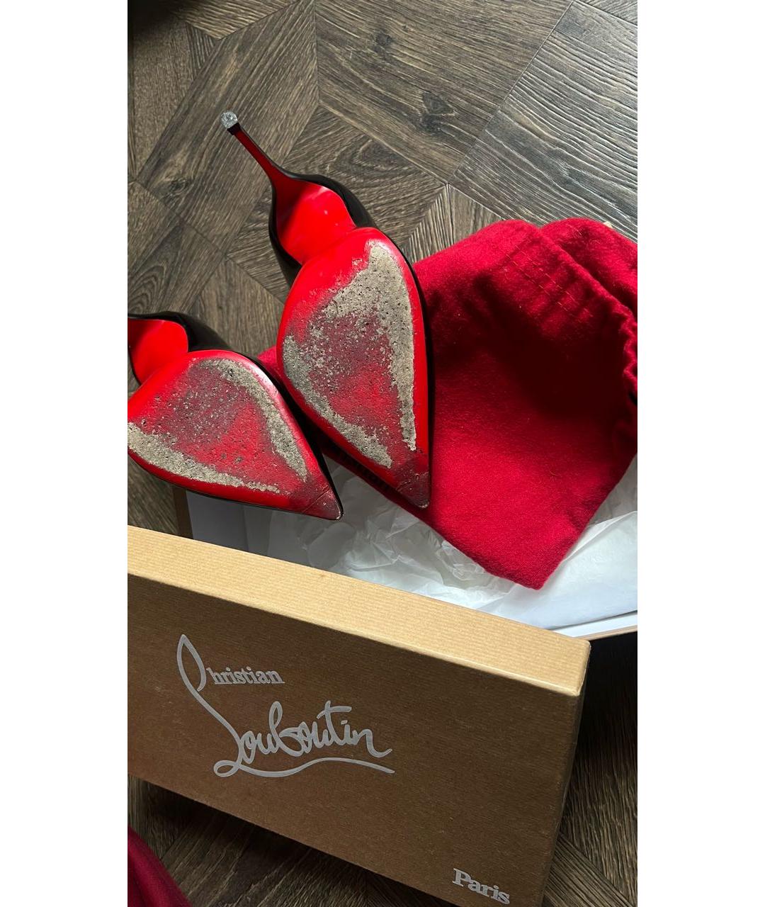 CHRISTIAN LOUBOUTIN Черные туфли из лакированной кожи, фото 6