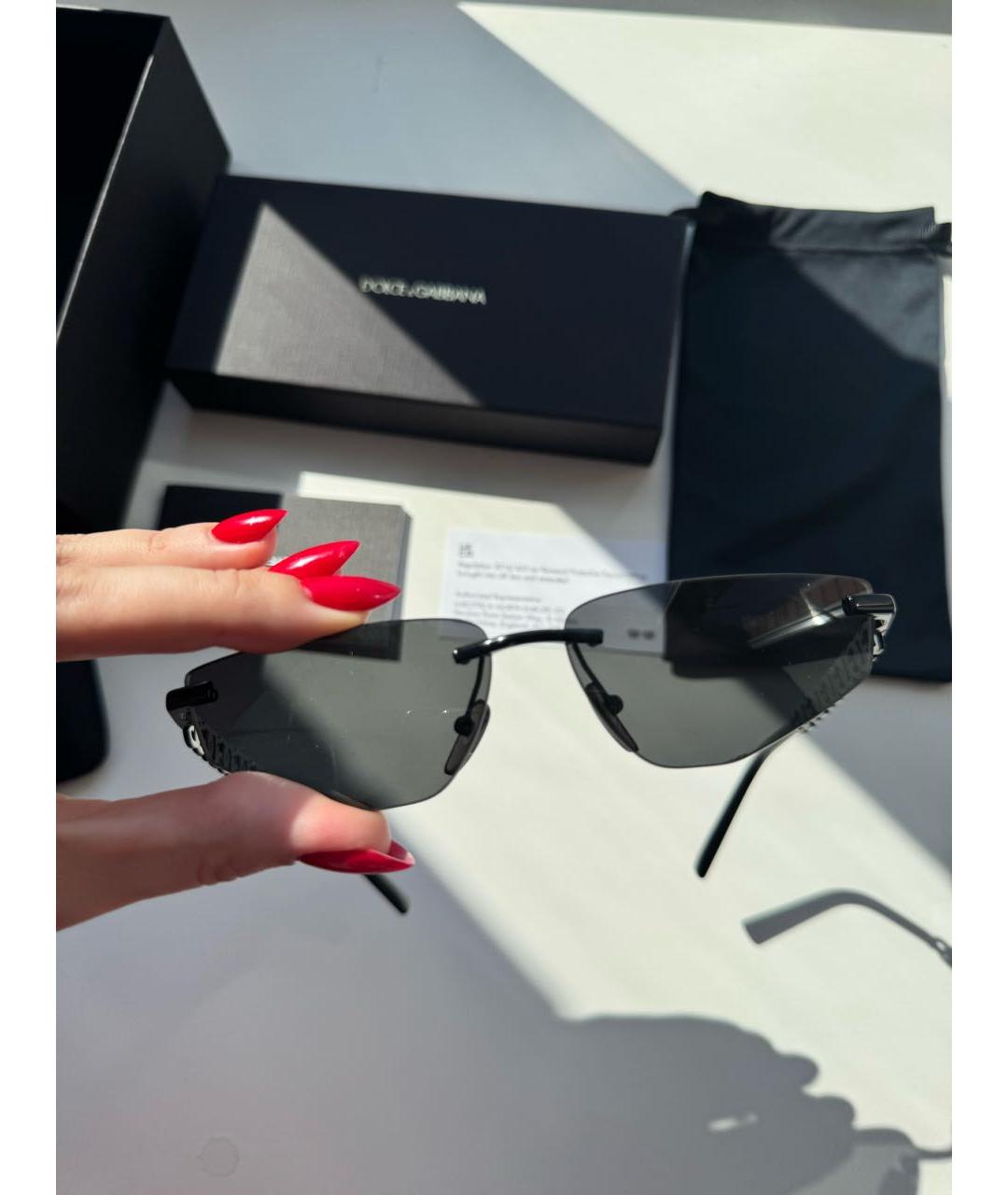 DOLCE&GABBANA Черные солнцезащитные очки, фото 3