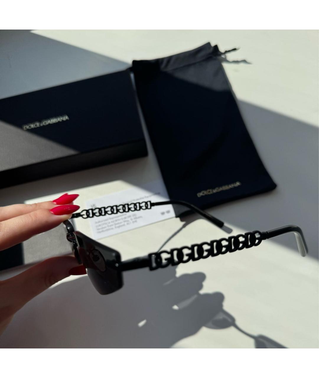 DOLCE&GABBANA Черные солнцезащитные очки, фото 5