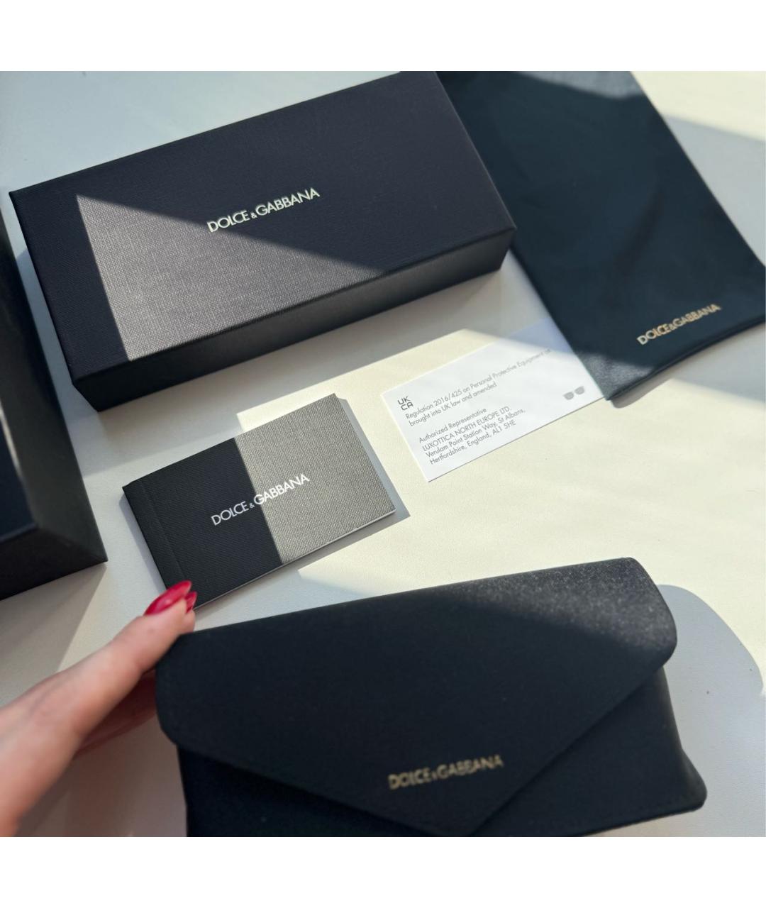 DOLCE&GABBANA Черные солнцезащитные очки, фото 4