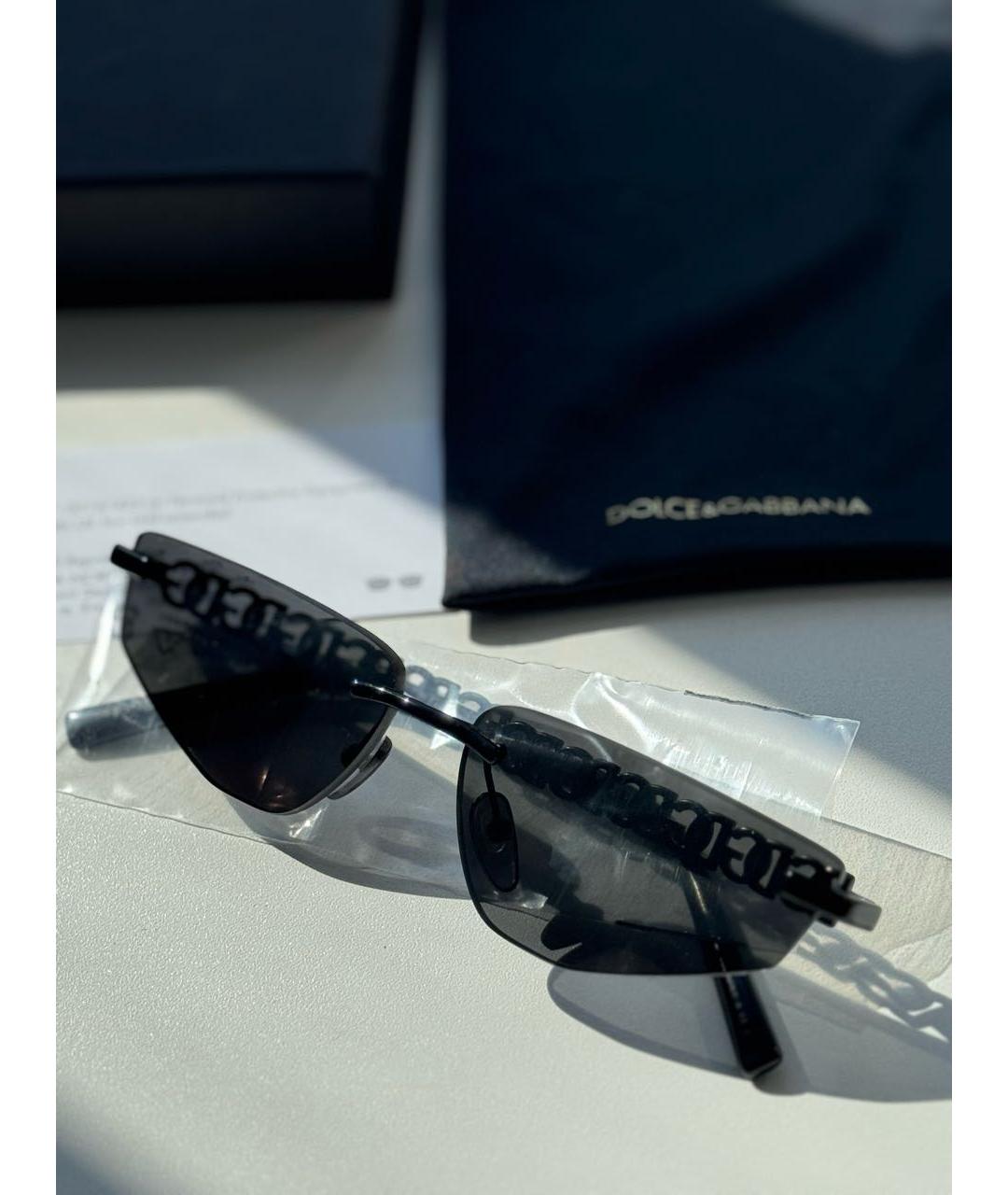 DOLCE&GABBANA Черные солнцезащитные очки, фото 2