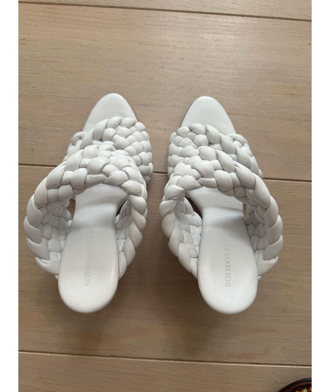 BOTTEGA VENETA Бирюзовые кожаные босоножки, фото 2