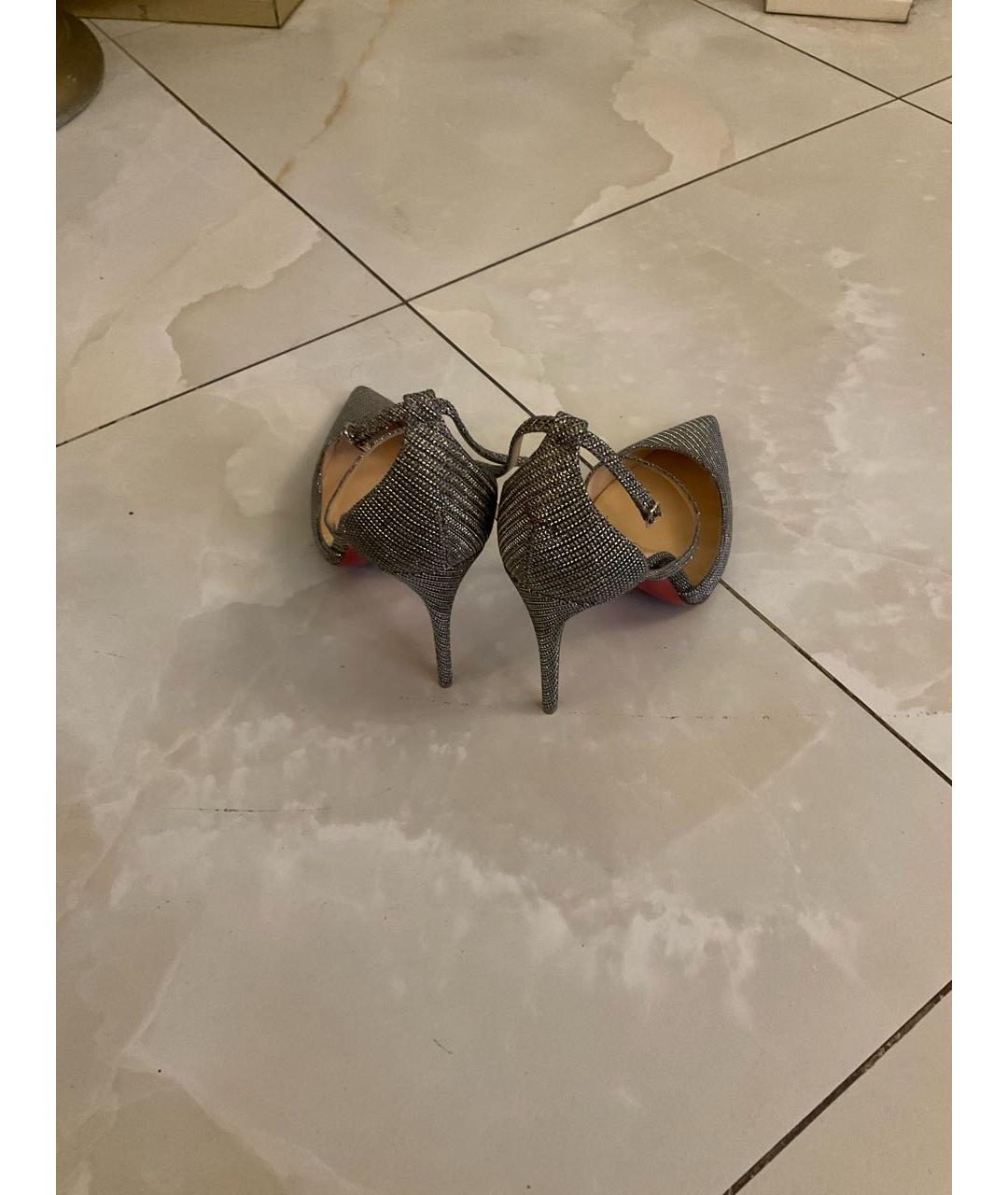 CHRISTIAN LOUBOUTIN Серебряные туфли, фото 3
