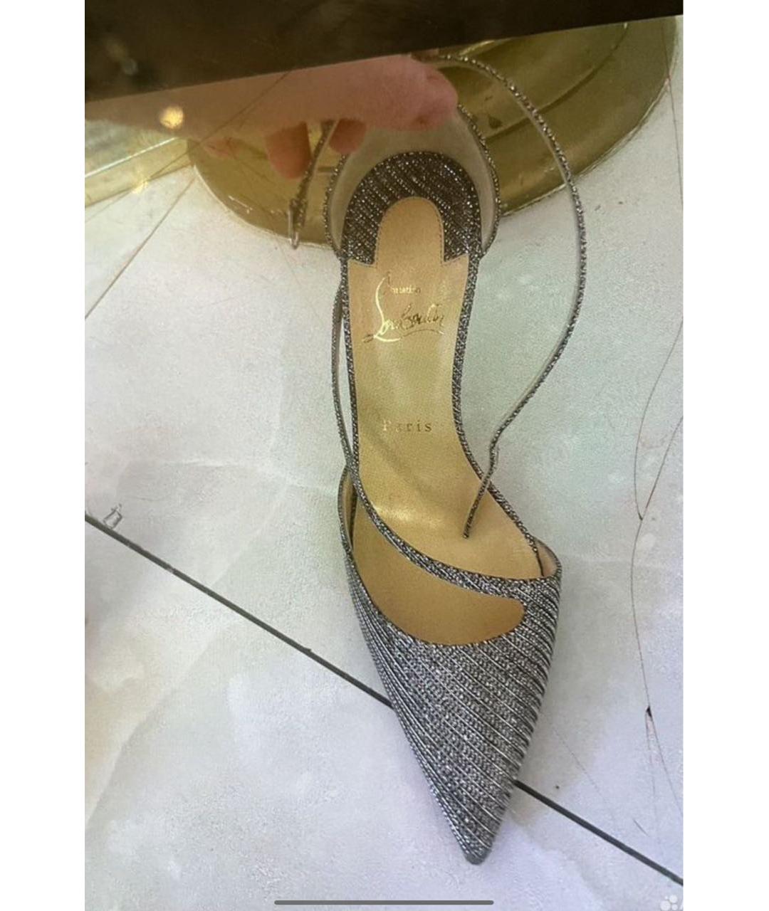 CHRISTIAN LOUBOUTIN Серебряные туфли, фото 2
