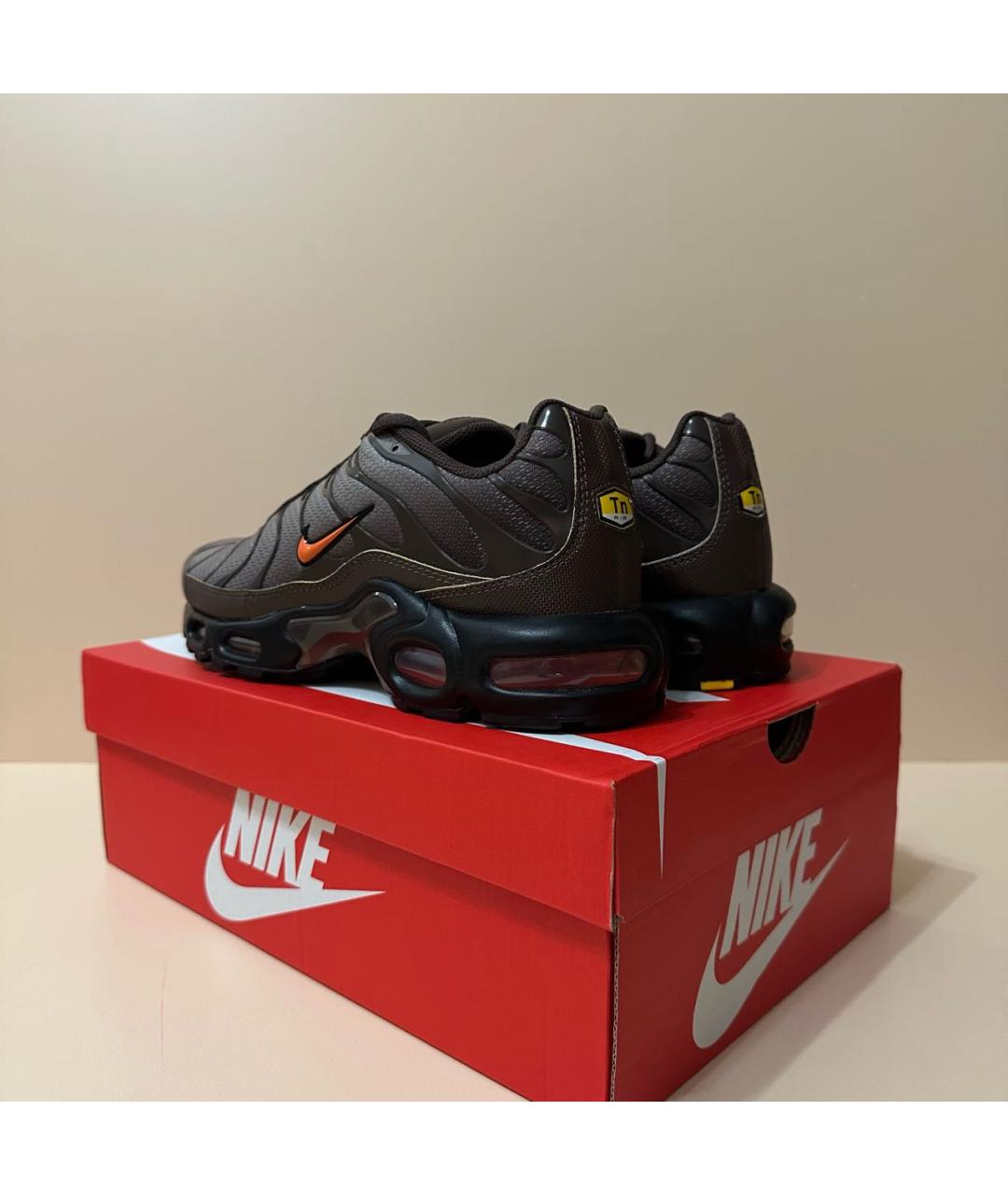 NIKE Коричневые синтетические низкие кроссовки / кеды, фото 4