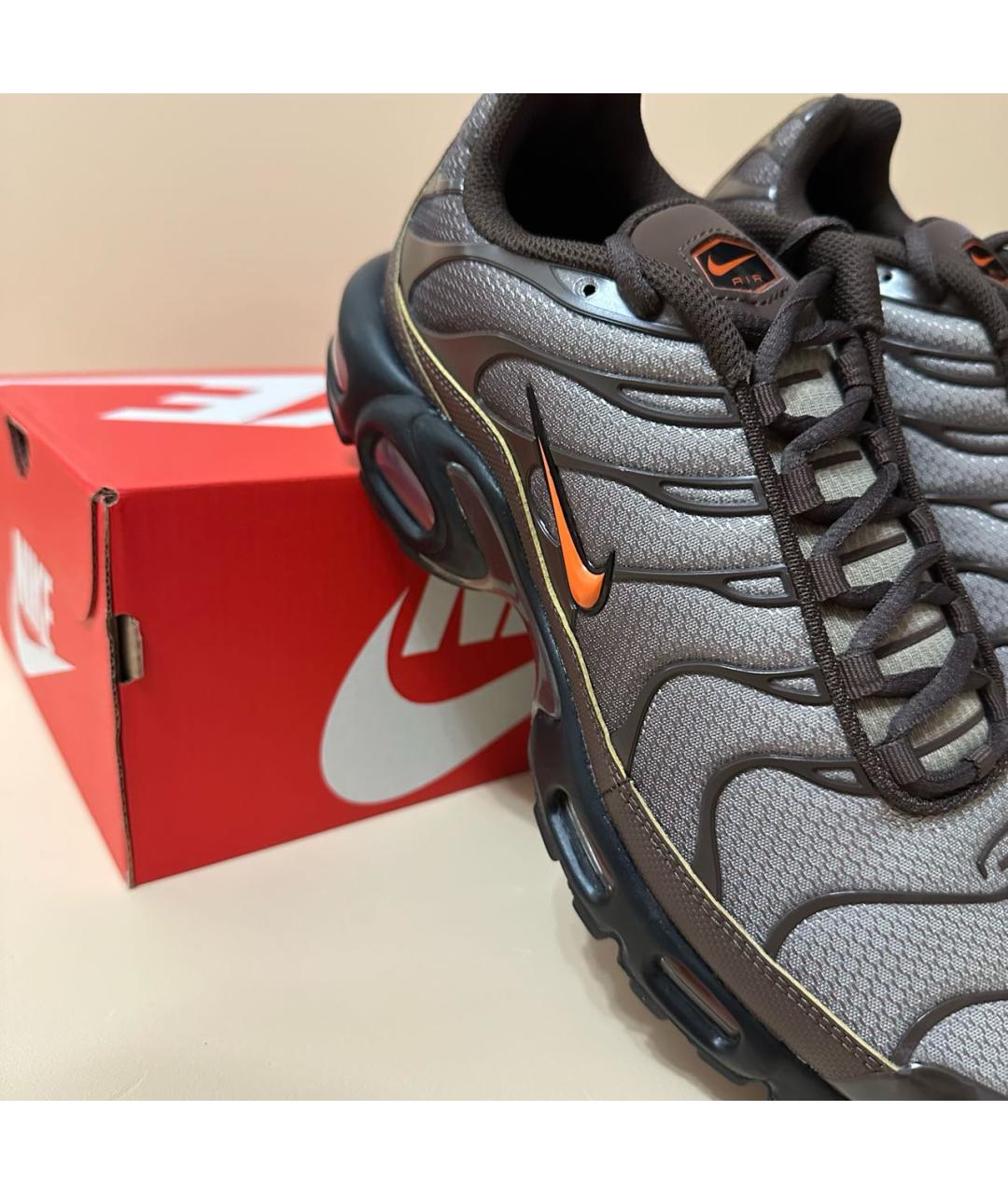 NIKE Коричневые синтетические низкие кроссовки / кеды, фото 7