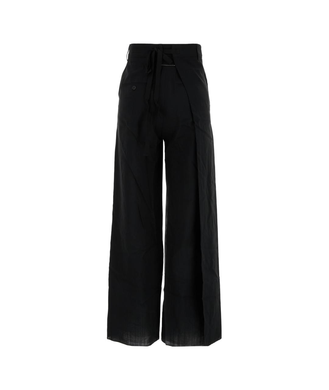 MAISON MARGIELA Черные шерстяные прямые брюки, фото 2