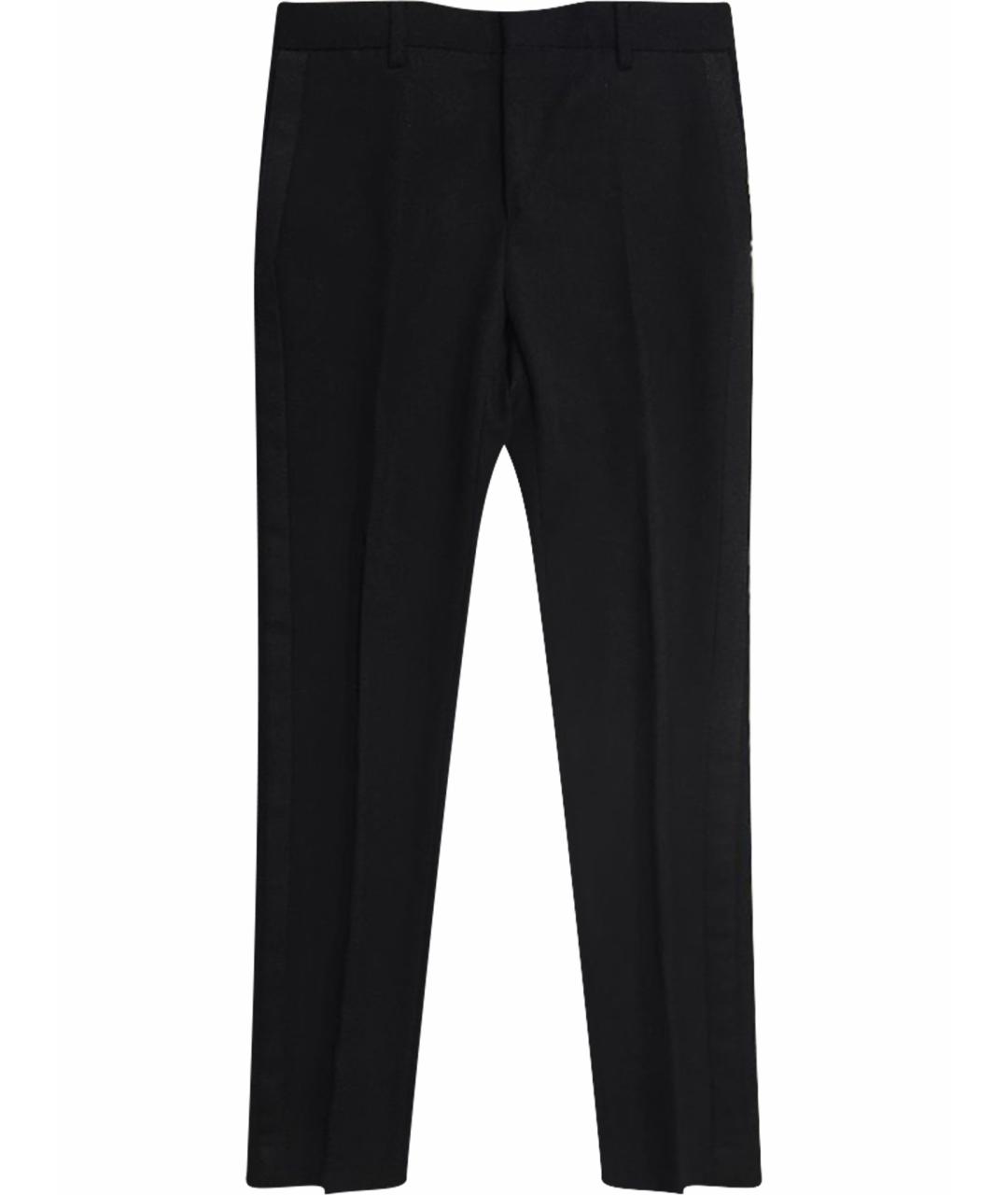 SAINT LAURENT Черные шерстяные брюки узкие, фото 1
