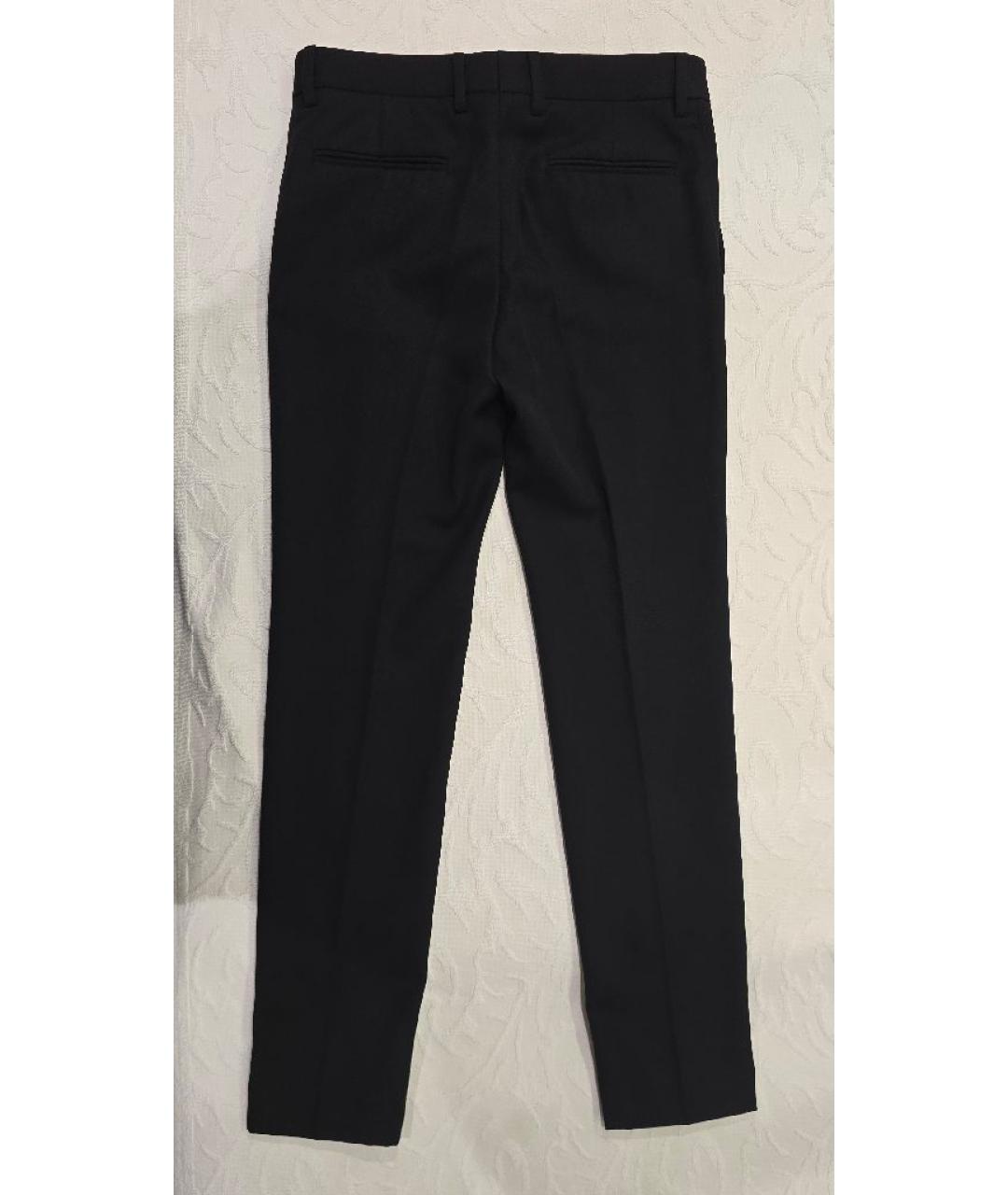 SAINT LAURENT Черные шерстяные брюки узкие, фото 2