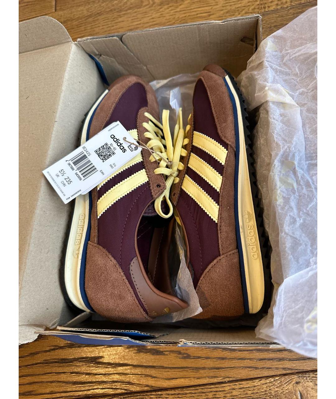 ADIDAS Бордовые замшевые кроссовки, фото 6