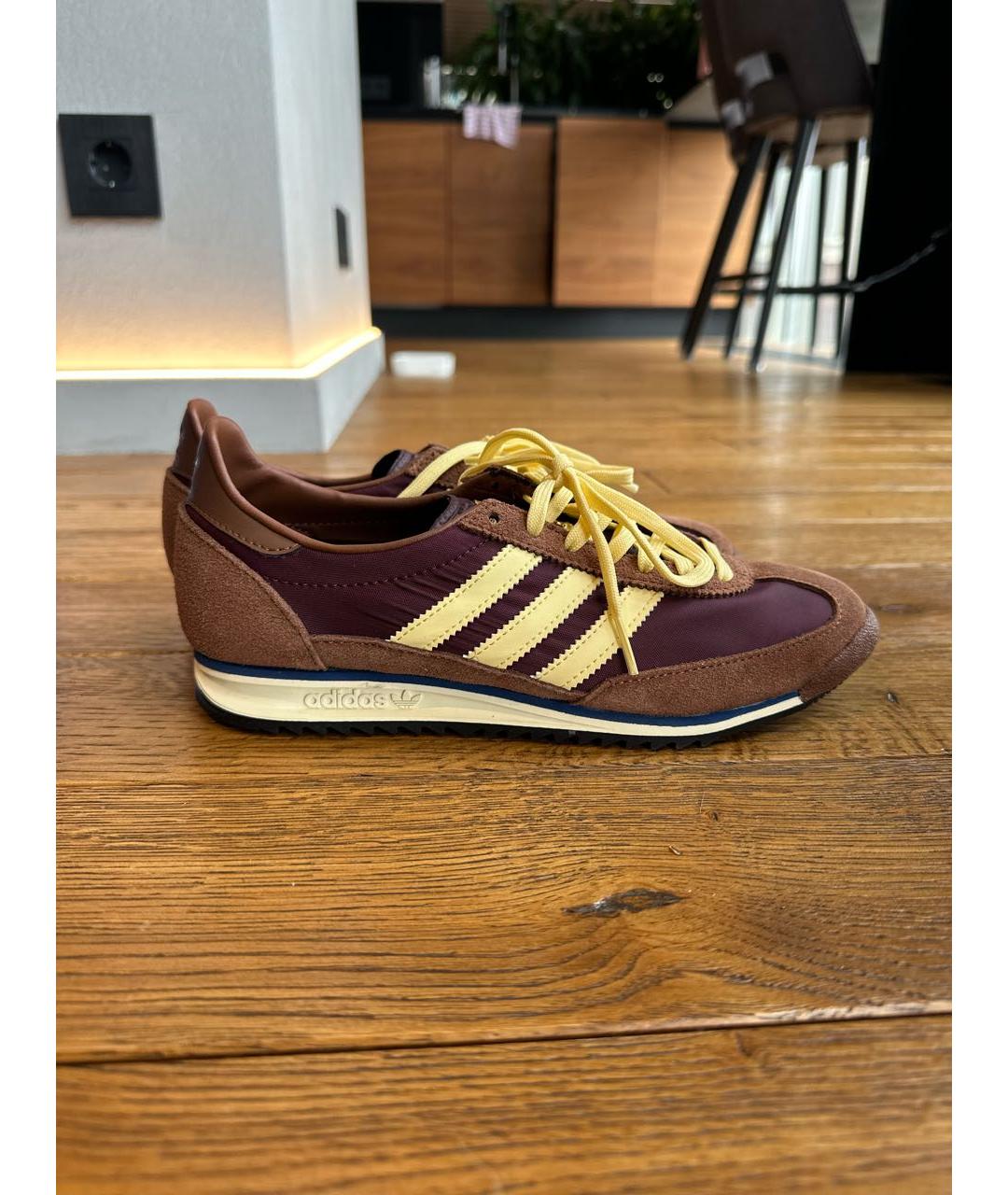 ADIDAS Бордовые замшевые кроссовки, фото 7