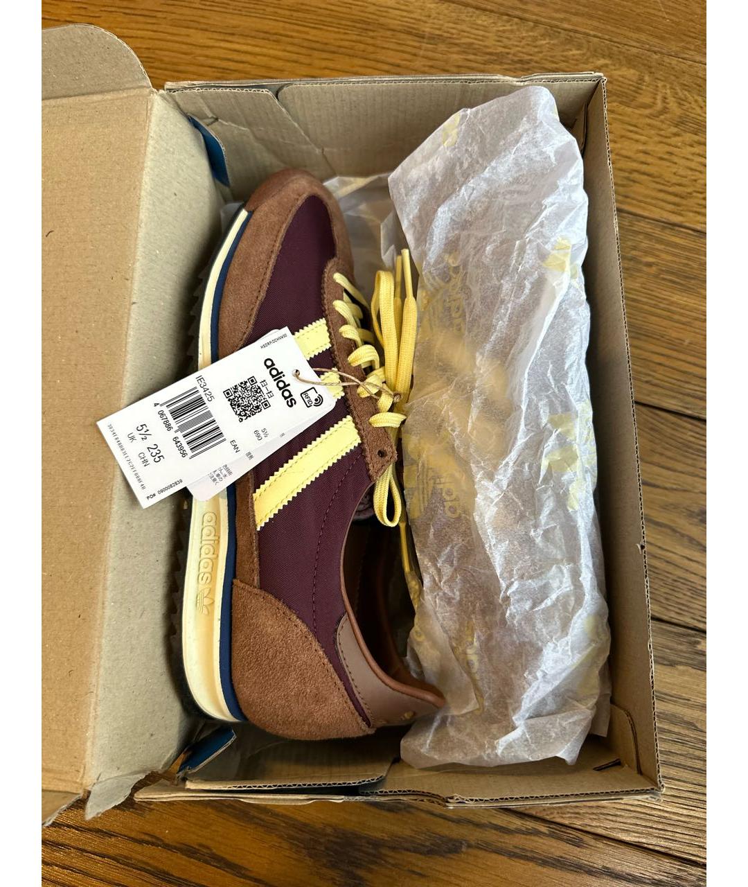 ADIDAS Бордовые замшевые кроссовки, фото 4