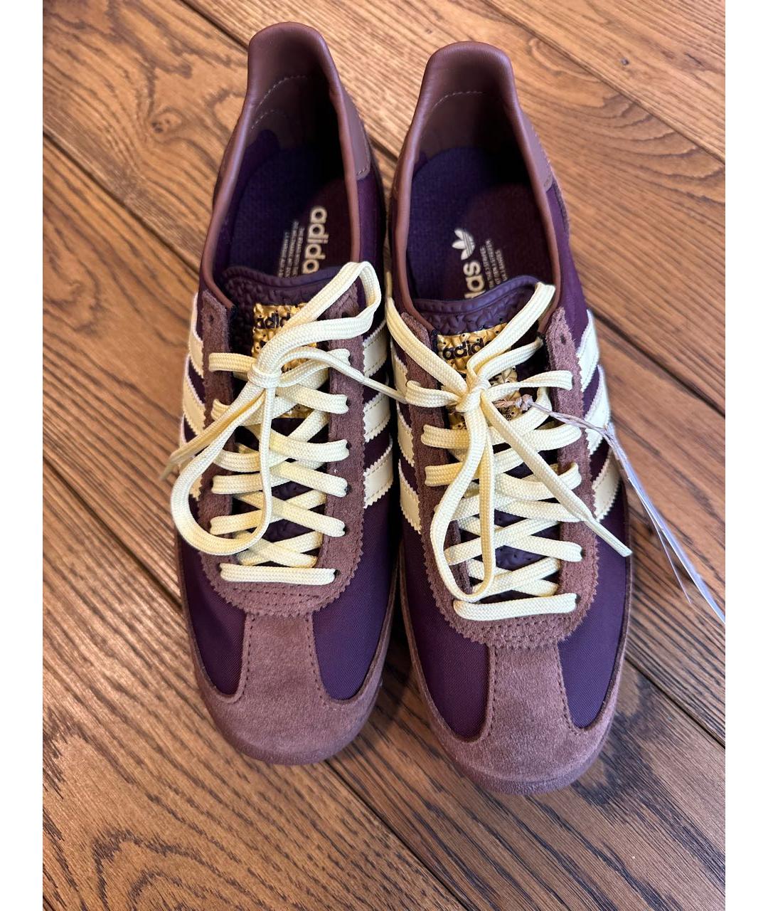 ADIDAS Бордовые замшевые кроссовки, фото 2