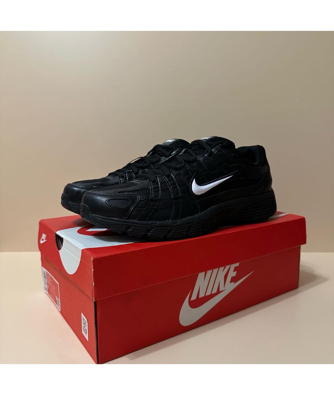 NIKE Черные текстильные низкие кроссовки / кеды, фото 3