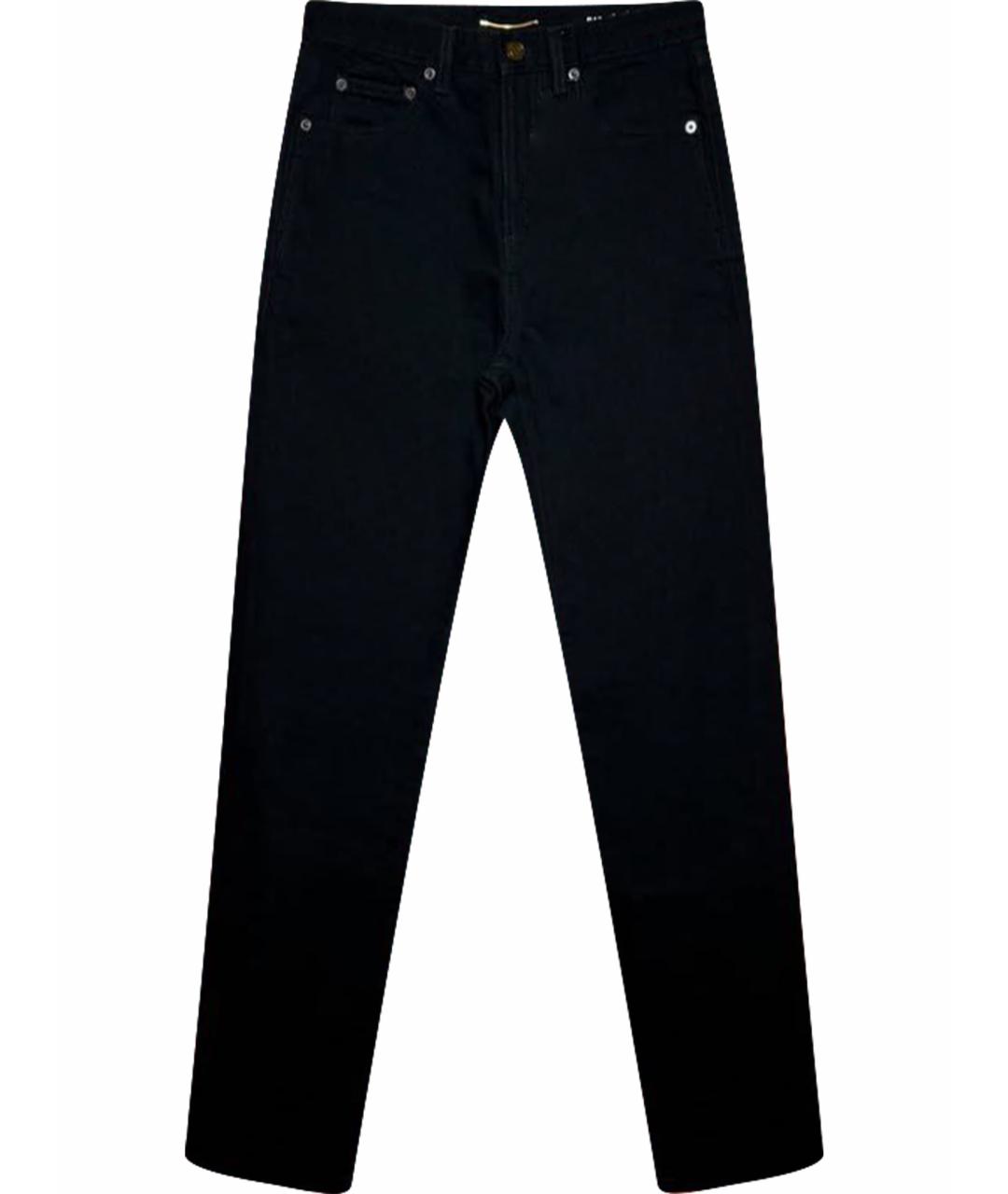 SAINT LAURENT Черные хлопковые прямые джинсы, фото 1