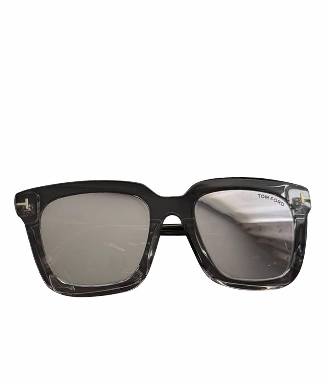 TOM FORD Антрацитовые пластиковые солнцезащитные очки, фото 1