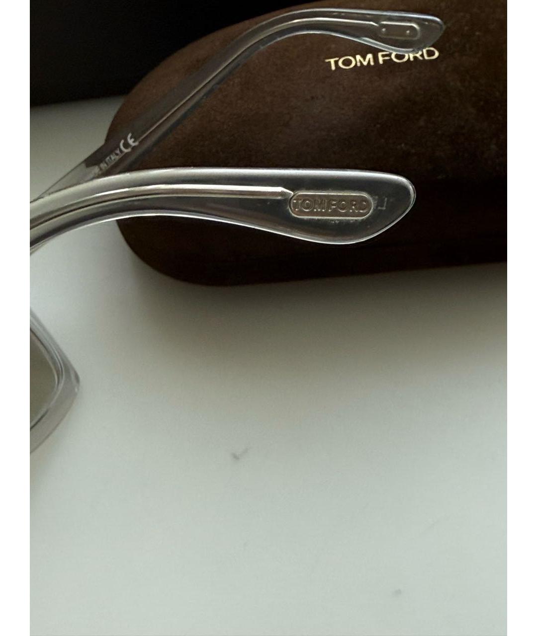 TOM FORD Антрацитовые пластиковые солнцезащитные очки, фото 5