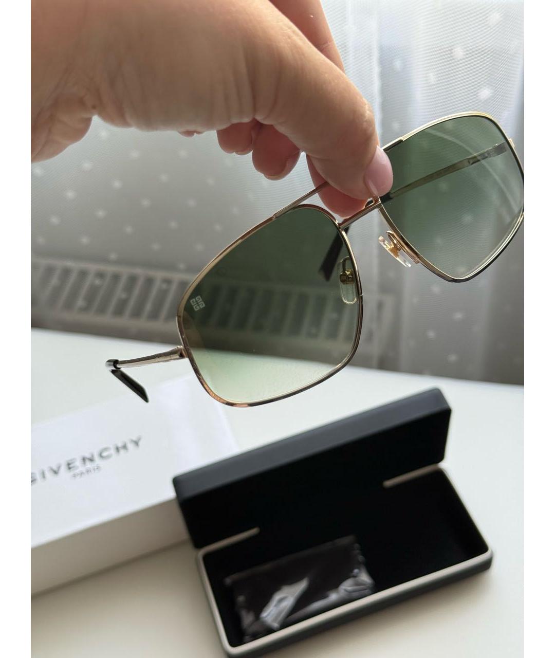 GIVENCHY Серебряные металлические солнцезащитные очки, фото 2