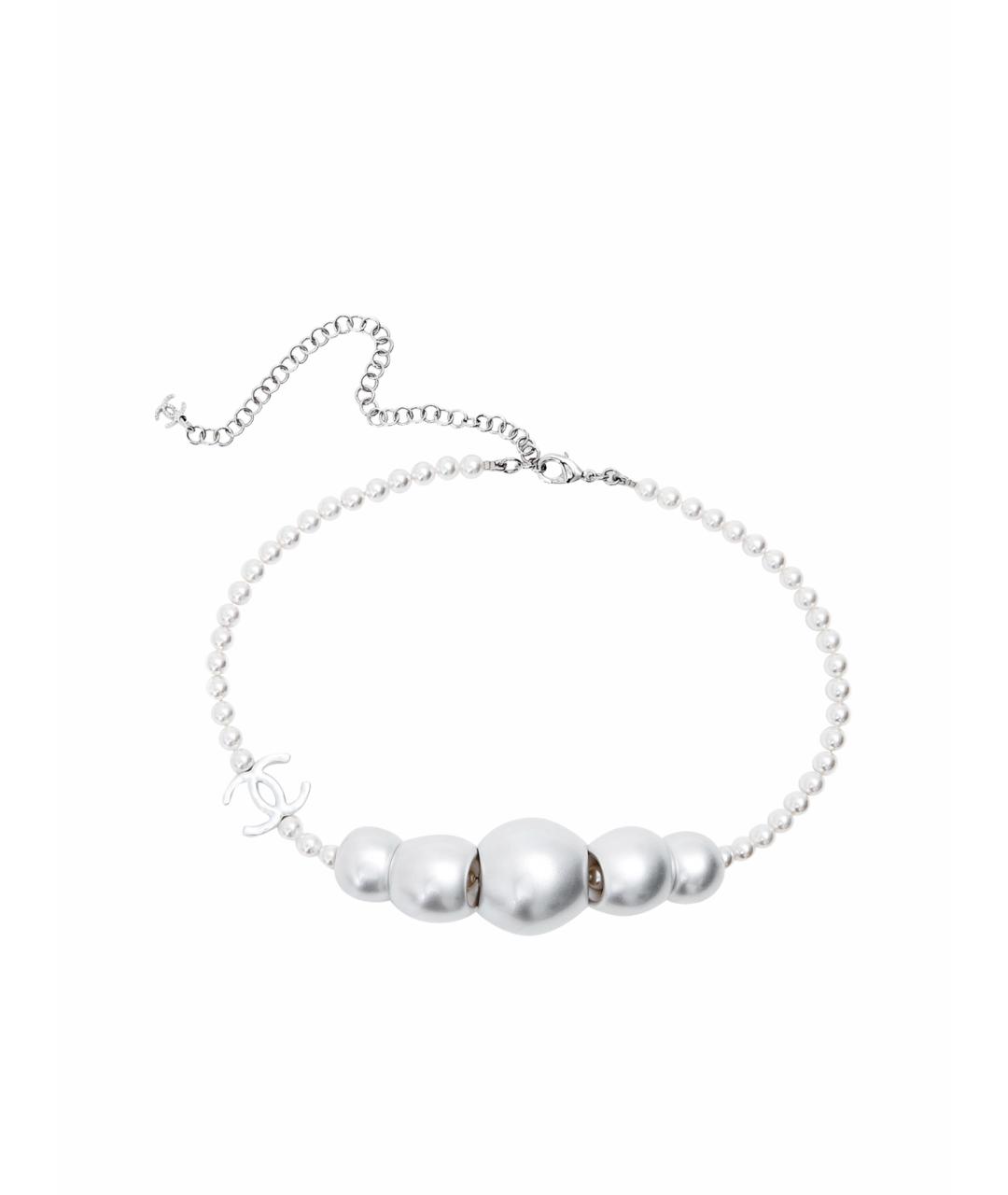 CHANEL Серебряное металлическое колье, фото 1