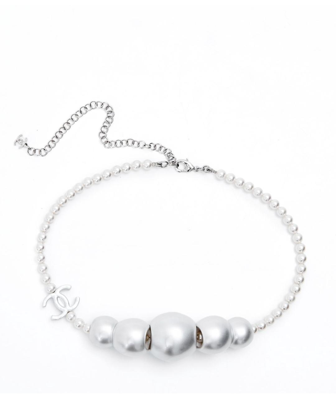 CHANEL Серебряное металлическое колье, фото 5