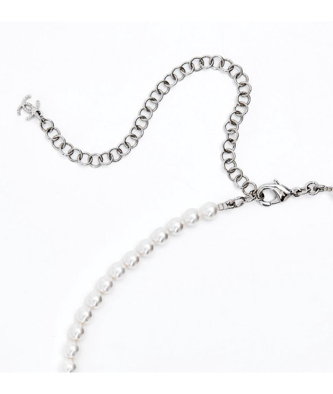 CHANEL Серебряное металлическое колье, фото 3