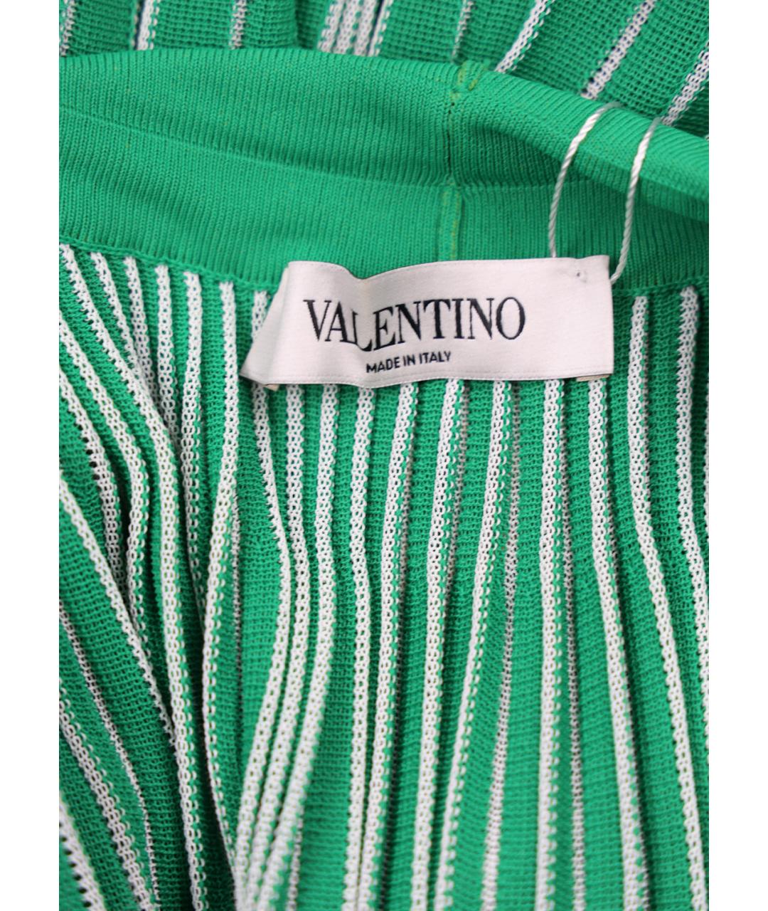 VALENTINO Зеленая вискозная юбка макси, фото 3