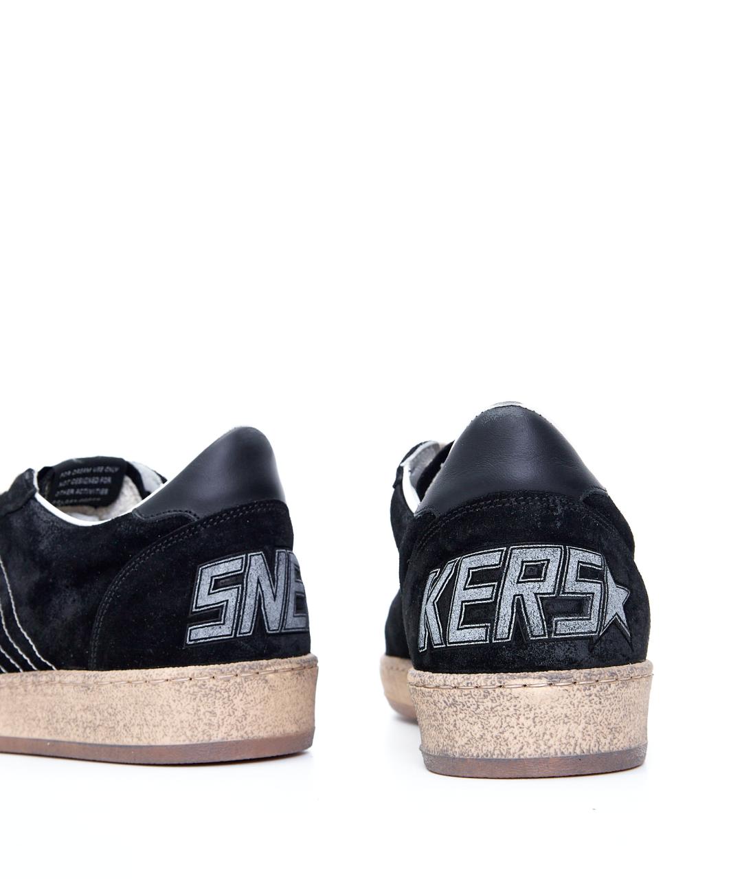 GOLDEN GOOSE DELUXE BRAND Черные замшевые низкие кроссовки / кеды, фото 9