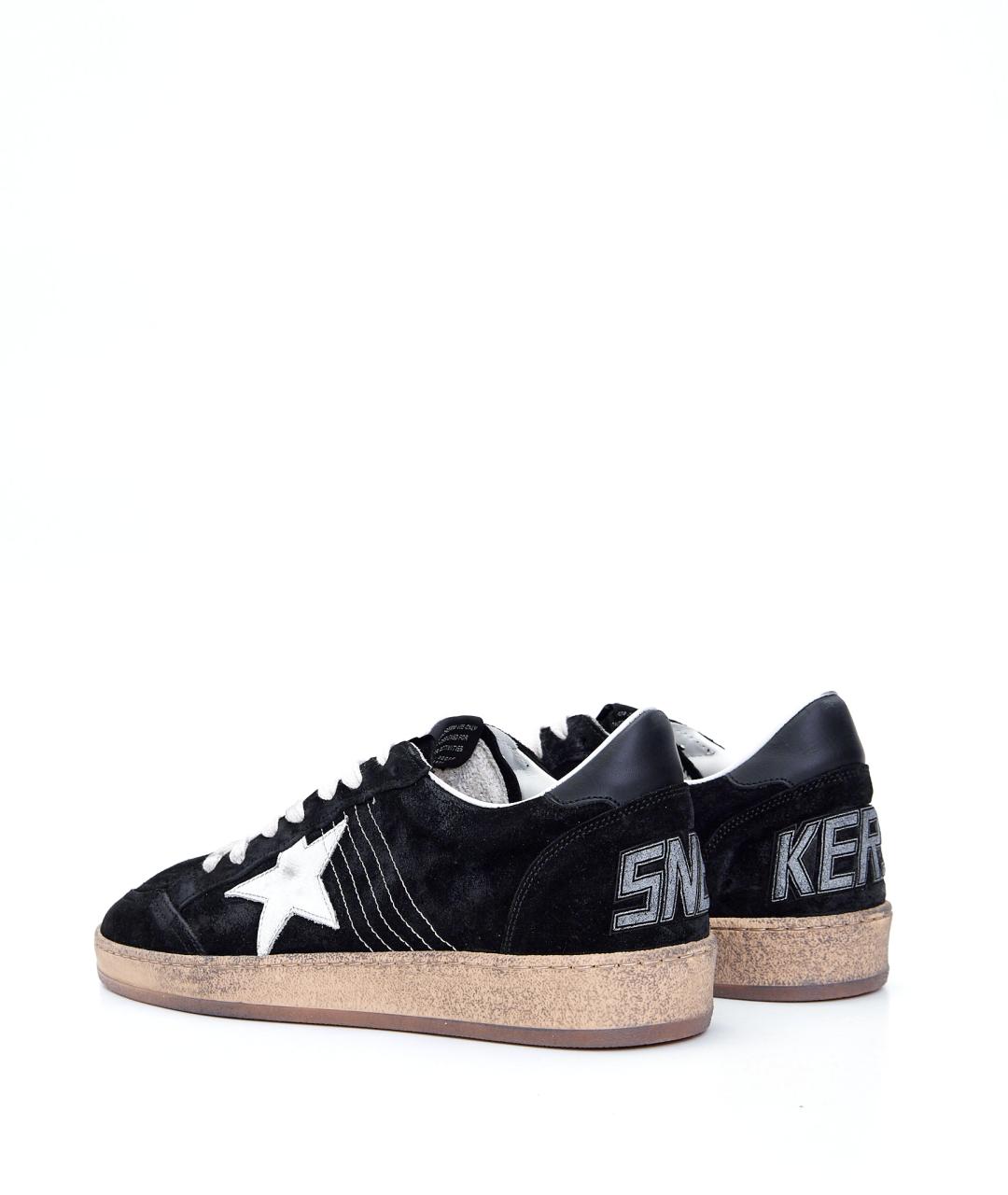 GOLDEN GOOSE DELUXE BRAND Черные замшевые низкие кроссовки / кеды, фото 7