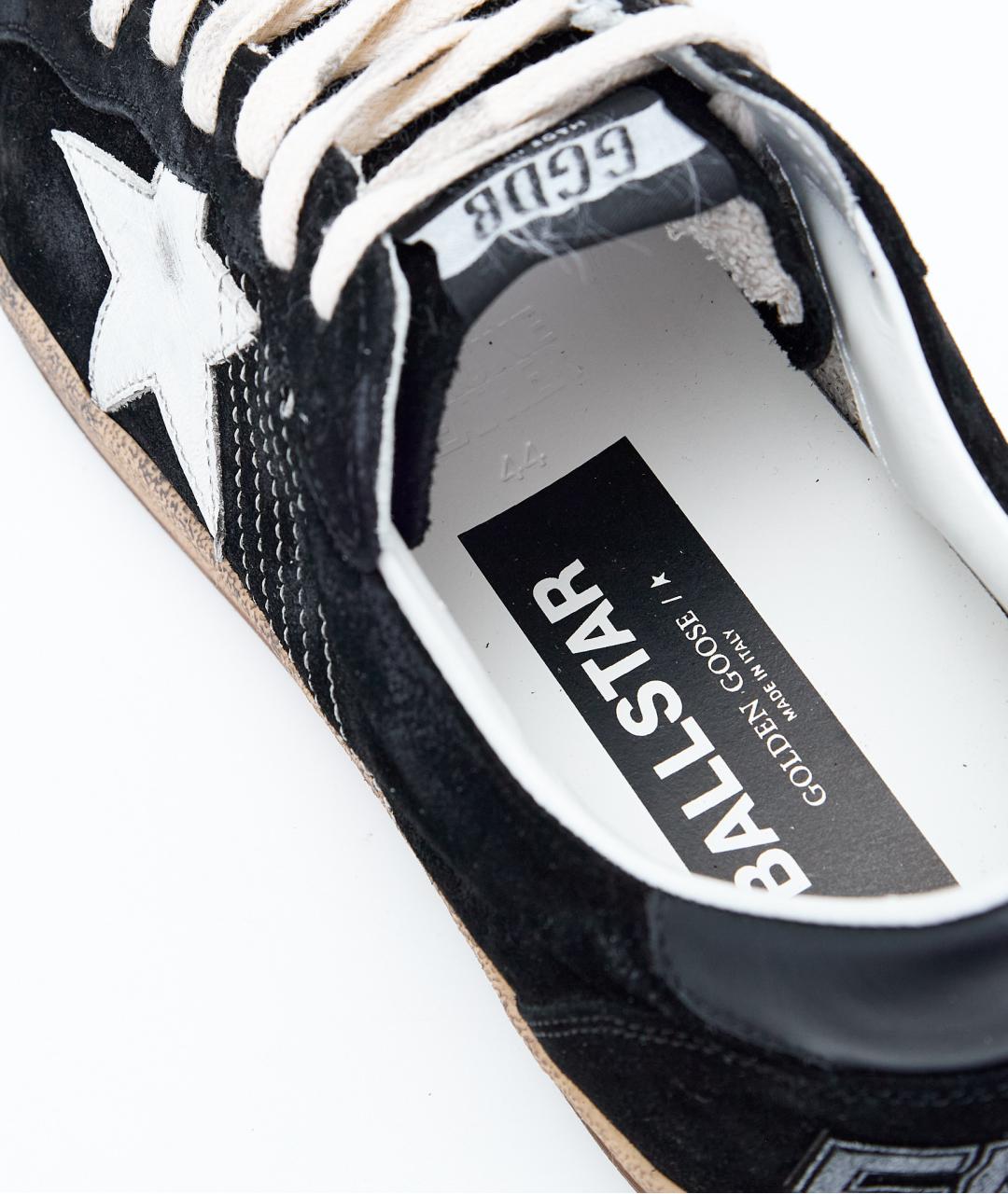 GOLDEN GOOSE DELUXE BRAND Черные замшевые низкие кроссовки / кеды, фото 2