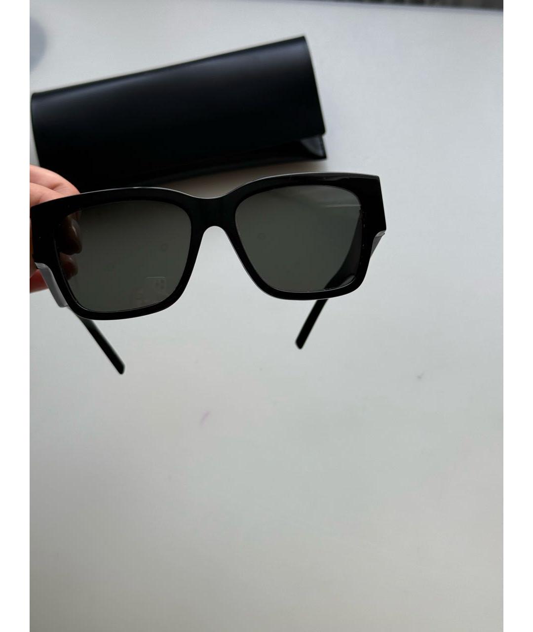 SAINT LAURENT Черные пластиковые солнцезащитные очки, фото 2