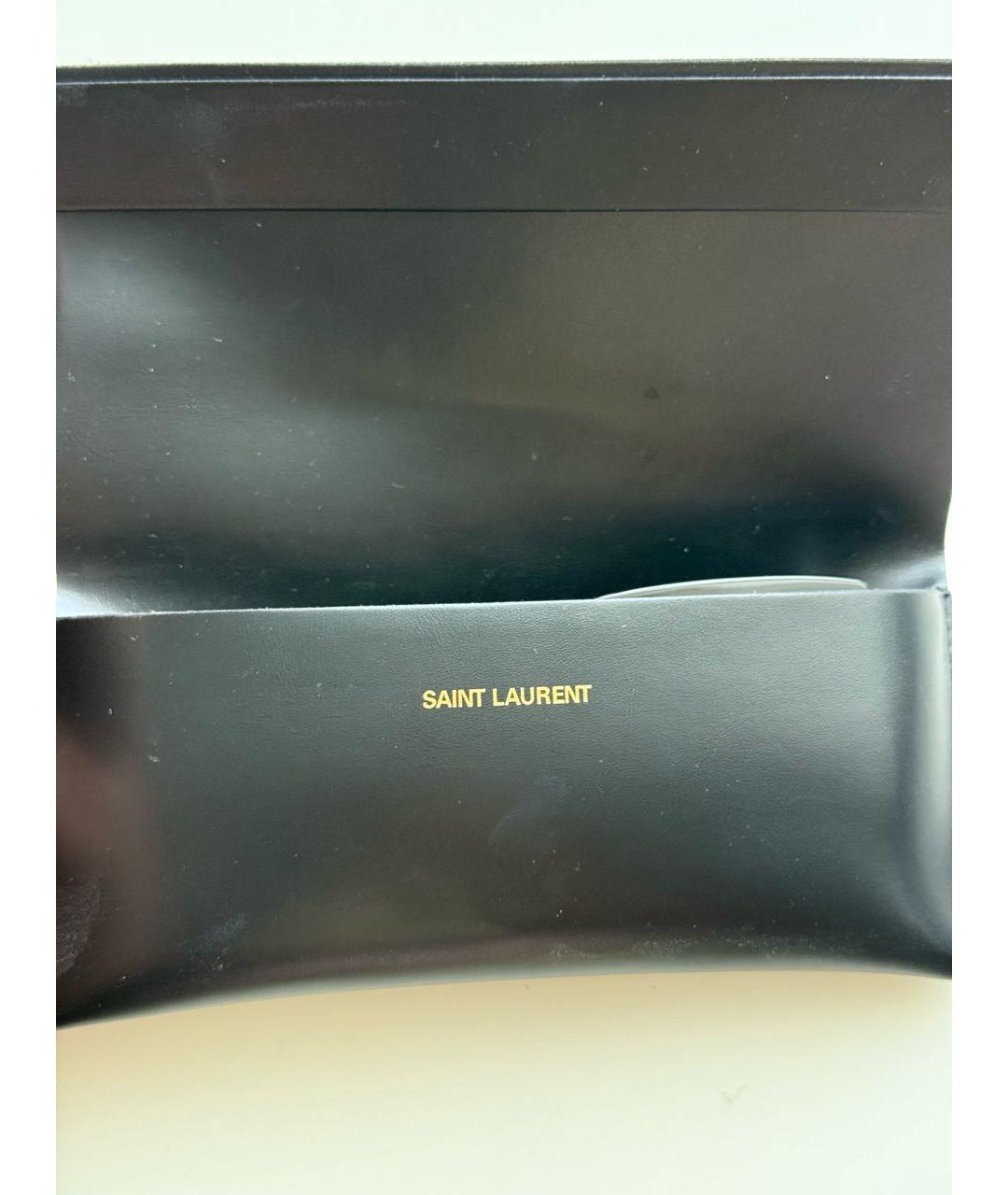 SAINT LAURENT Черные пластиковые солнцезащитные очки, фото 4