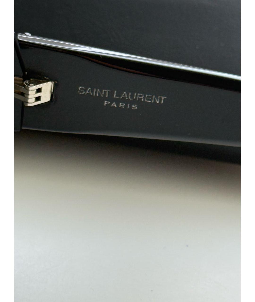 SAINT LAURENT Черные пластиковые солнцезащитные очки, фото 5